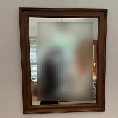 Wood Framed Wall Mirror 