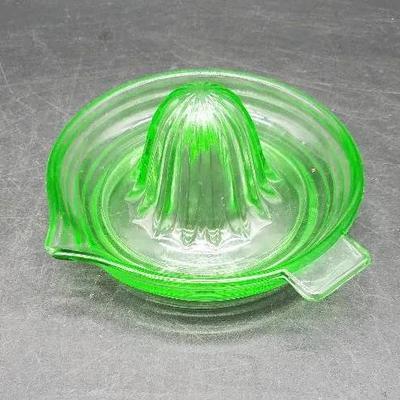 Uranium Glass Citrus Juicer