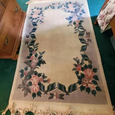 Lovely Floral Rug 78" X 49"