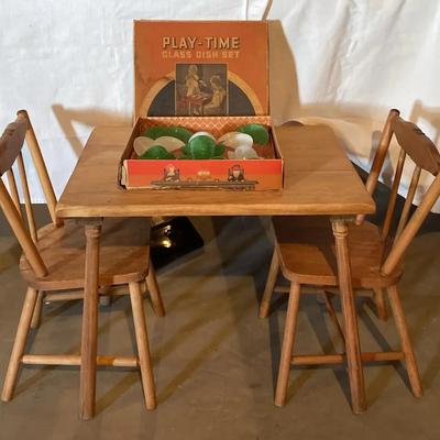 Play-Time Glass Dish Set and Table & Chairs 
