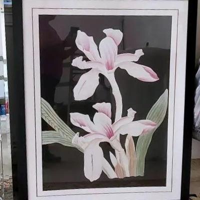 Large Framed Irises Print