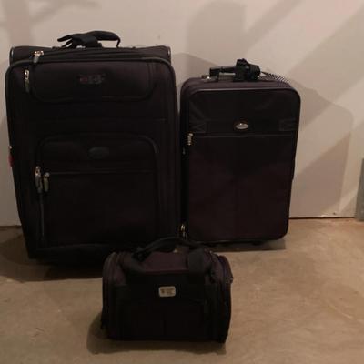 (2) Rolling Suitcases & Small Travel Bag