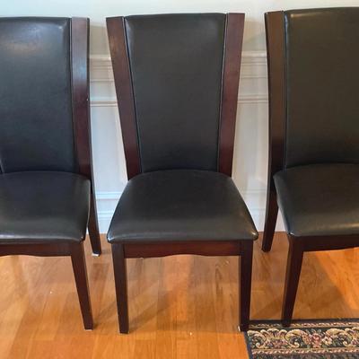 (3) Faux Leather Dining Chairs 