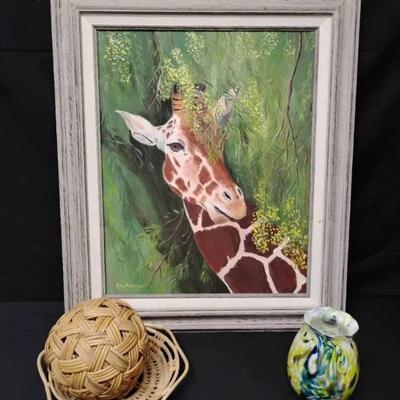 Ct688 giraffe basket decor