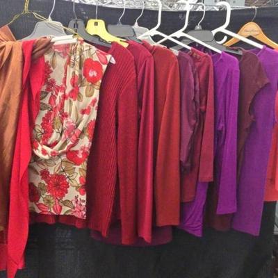 Ct651 womens blouses in maroon and purple shades