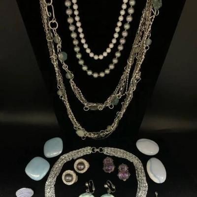 Ct693v blue purple costume jewelry