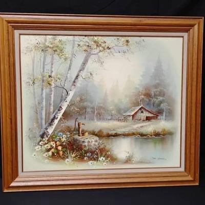 Ct683 asian floral painting