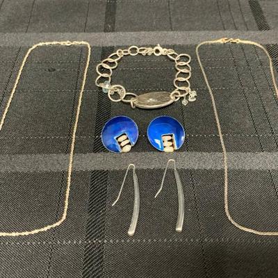 Ct720v silver blue jewelry