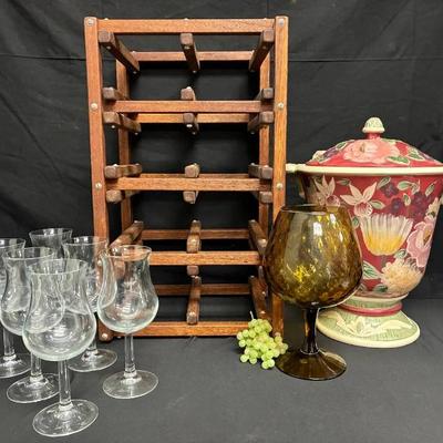 Ct673 wine rack glasses, & decor