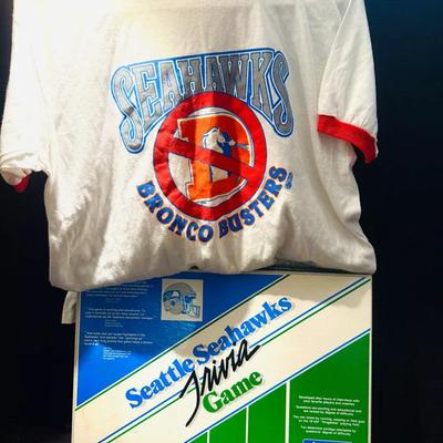 Seattle seahawks trivia game bronco busters tshirt