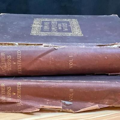 Antique books famous composers and their works" volumes 1 & 2