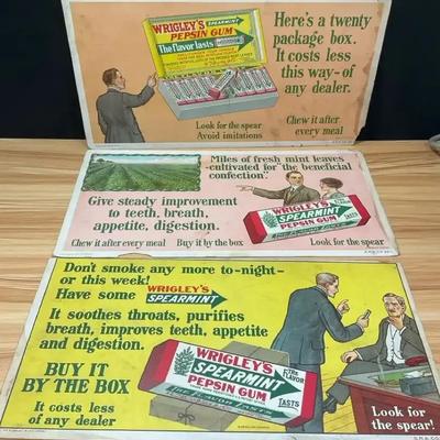 Wrigley s spearmint pepsin gum ads