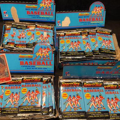 1988 sportflics magic motion cards 4 display boxes