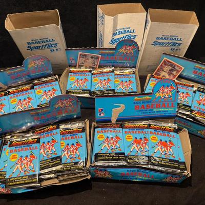 1988 sportflics magic motion cards 5 display boxes
