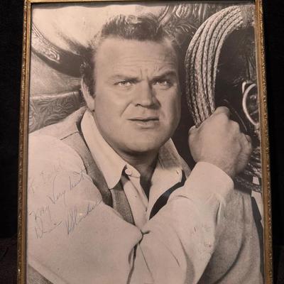 Autographed dan blocker as bonanza s eric “hoss” cartwright