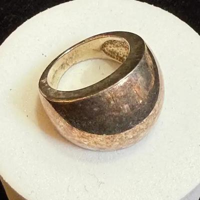 Silver dome ring