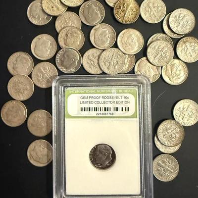 1981 roosevelt dime gem proof other coins from the 1940s and 1950s.