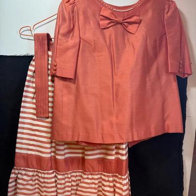 Vintage shirt skirt with matching belt