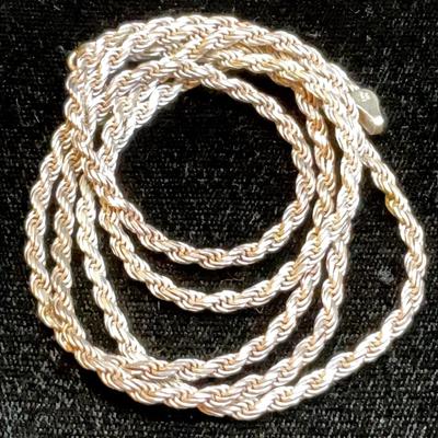 Italian sterling rope chain necklace
