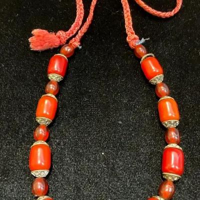 Tube coral necklace strand