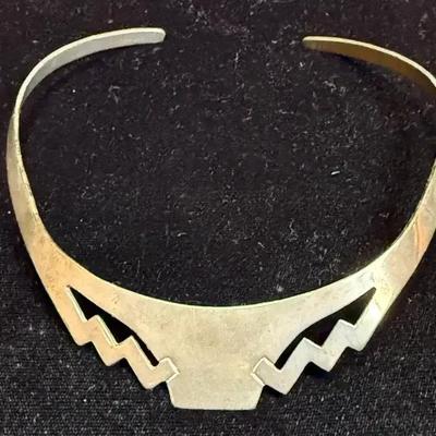 Taxco sterling collar necklace