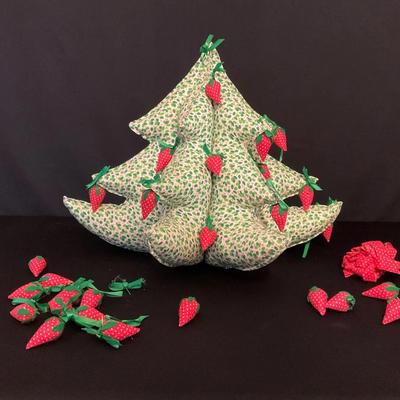 Handmade Christmas Tree With Strawberry Ornaments