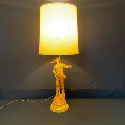 Signed Vintage L&F Moreau Lamp Male 