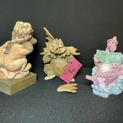 Vintage Collectable Dragon Sculptures