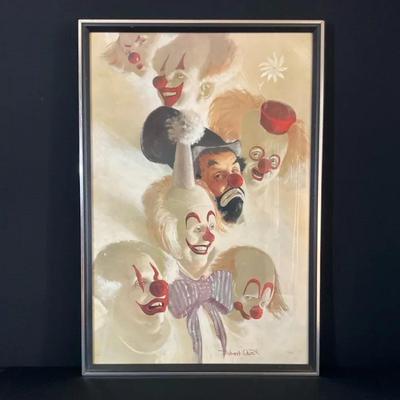 ‘Seven Faces Of A Clown’ Print by Robert Owen