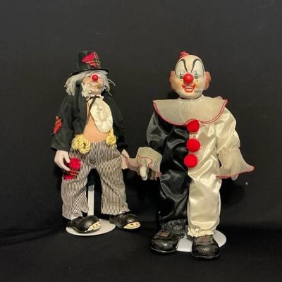Vintage Porcelain Clown Dolls