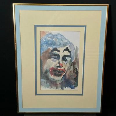 Limited Edition Framed Clown Print By Lola Clark