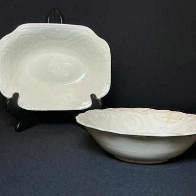 Adam Antique Bowl & Platter By Steubenville (Circa 1879 To 1959)