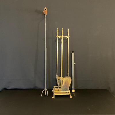 Brass Colored Fireplace Tools