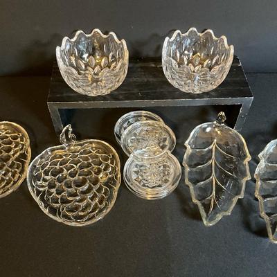 Various Clear Glass Serving Pieces 