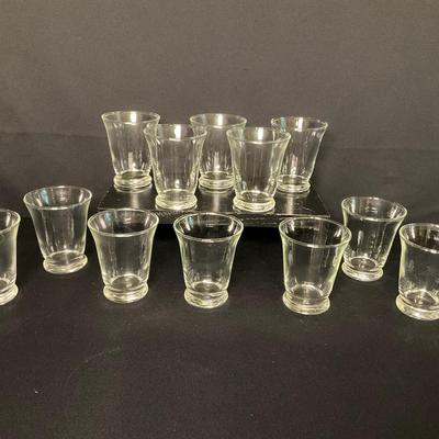 12 Vintage Footed Glasses-Small