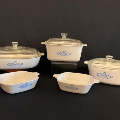 CorningWare Blue Cornflower Casserole Dishes 