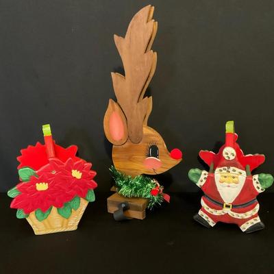 Wooden Baskets And Reindeer Cutout