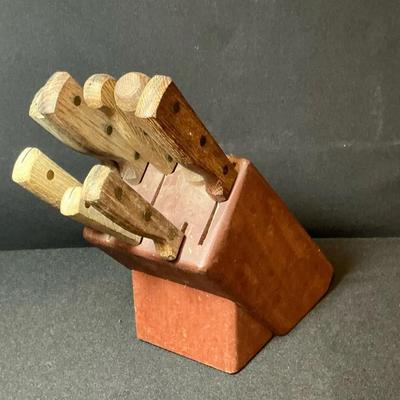 Wooden Knife Block Set