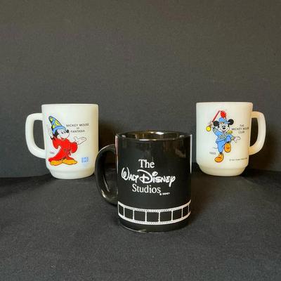 Vintage Anchor Hocking Pepsi Disney Mugs