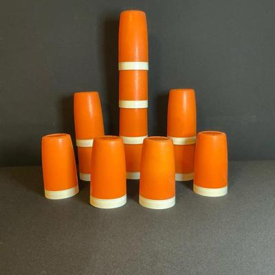 Vintage Orange Plastic Cups 