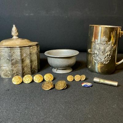 Silver Storage, Buttons, Insignia And More