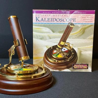 Vintage Dolphin Musical Kaleidoscope With Music Box 