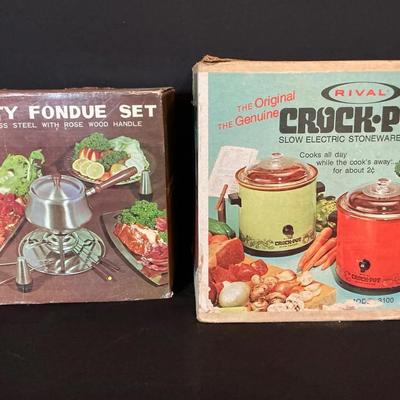 Retro Crockpot & Fondue Duo