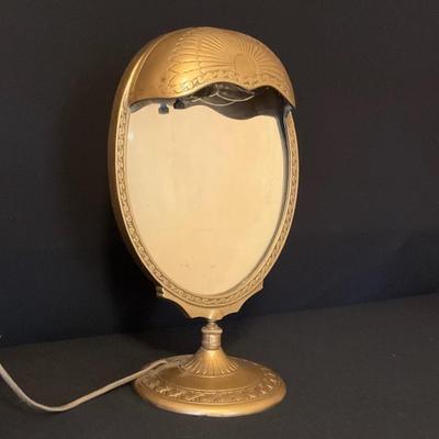 Art Nouveau Lighted Vanity Mirror