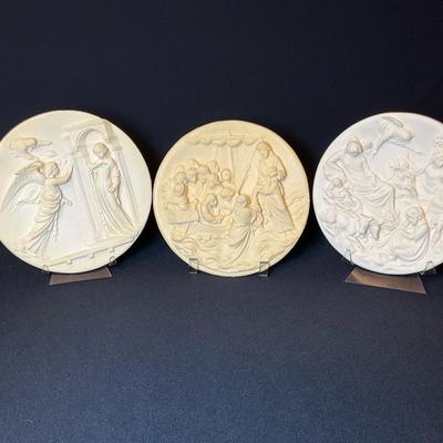 Religious Alabaster Wall Plates