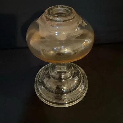 Vintage Glass Oil Lamp 