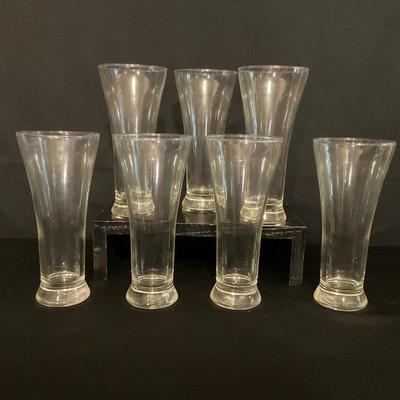 7 Libbey Flare Pilsner Glasses