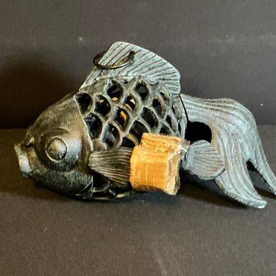 Cast Iron Fish Sculpture
