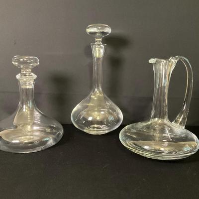 Crystal Decanter Trio