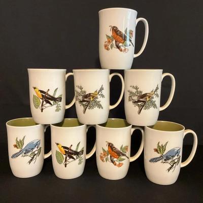 8 Fitz & Floyd Neiman Marcus Songbird Coffe Cups